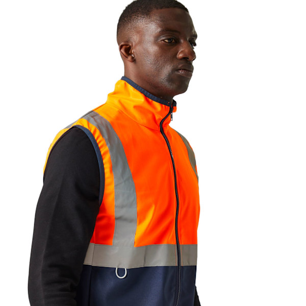 Regatta Pro Full Zip Hi-Vis Väst XXL Orange/Marinblå Orange/Navy XXL