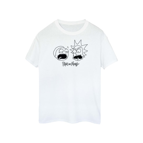 Rick And Morty Mens Head Bomulls T-shirt 3XL Vit White 3XL