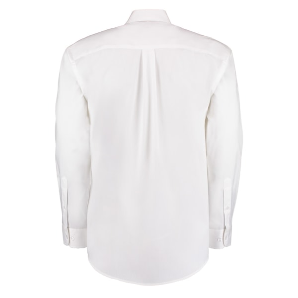Kustom Kit Herr Långärmad Corporate Oxford Skjorta 15,5 tum Vit White 15.5inch
