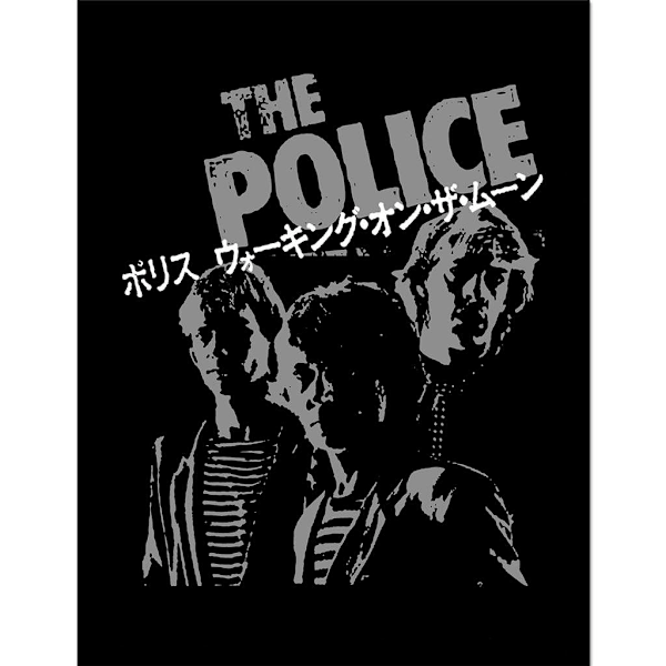 The Police Japansk Foto Inramad Poster 40cm x 30cm Svart/Grå/ Black/Grey/White 40cm x 30cm