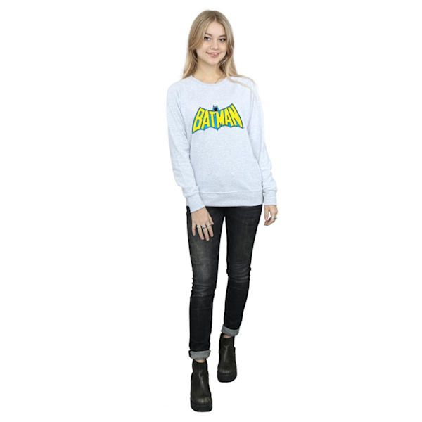 Batman Dam/Dam Retro Logo Heather Sweatshirt S Heather Grå Heather Grey S