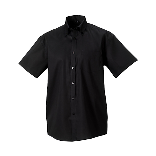 Russell Collection Herr Ultimate Kortärmad Skjorta 15in Svart Black 15in