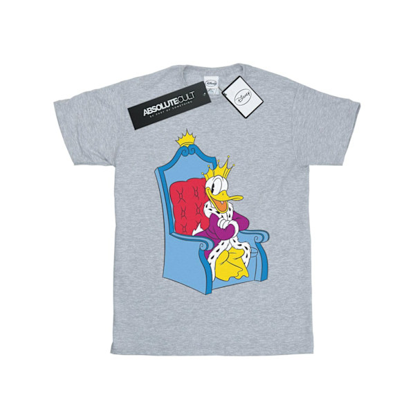 Disney Dam/Kvinnor Kalle Anka King Donald Bomull Boyfriend T Sports Grey 3XL