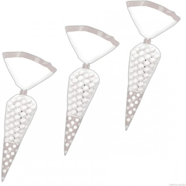 Amscan Polka Dot Cone Party Bags (10-pack) Storlek: En Storlek Silver Silver One Size
