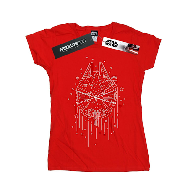 Star Wars Dam/Kvinnors Millennium Falcon Julgran Leverans Red XXL