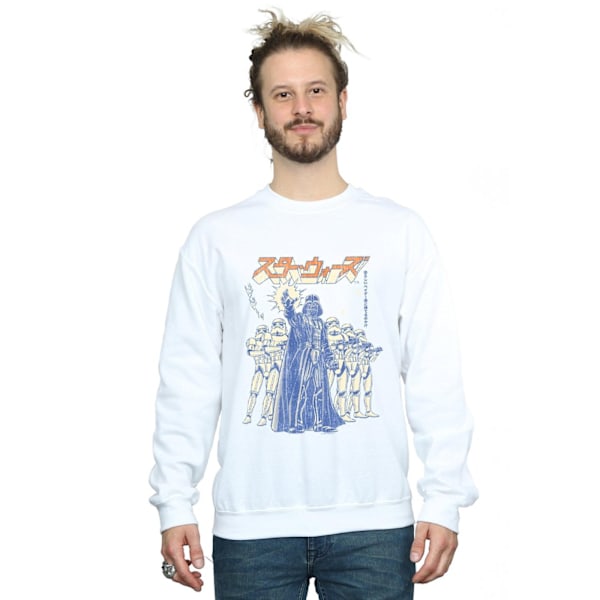 Star Wars Kanji Force Choke Sweatshirt för män 4XL Vit White 4XL