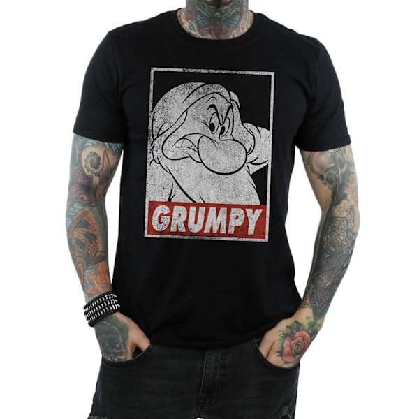 Snövit och de sju dvärgarna Herr Grumpy Poster Bomull T-shirt Black M