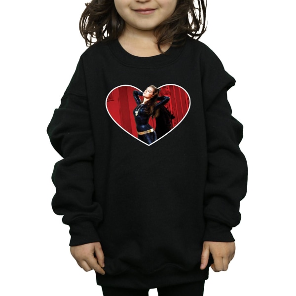 DC Comics Girls Batman TV-serien Catwoman Heart Sweatshirt 9-11 Black 9-11 Years
