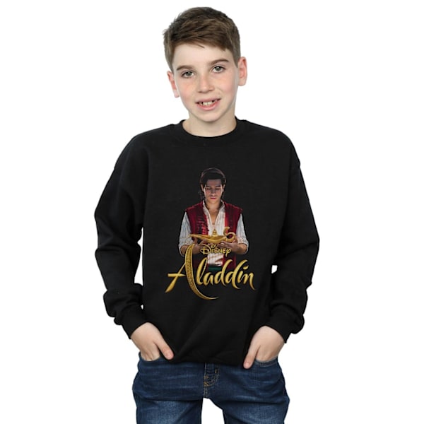 Disney Pojkar Aladdin Film Aladdin Foto Sweatshirt 7-8 År Bl Black 7-8 Years