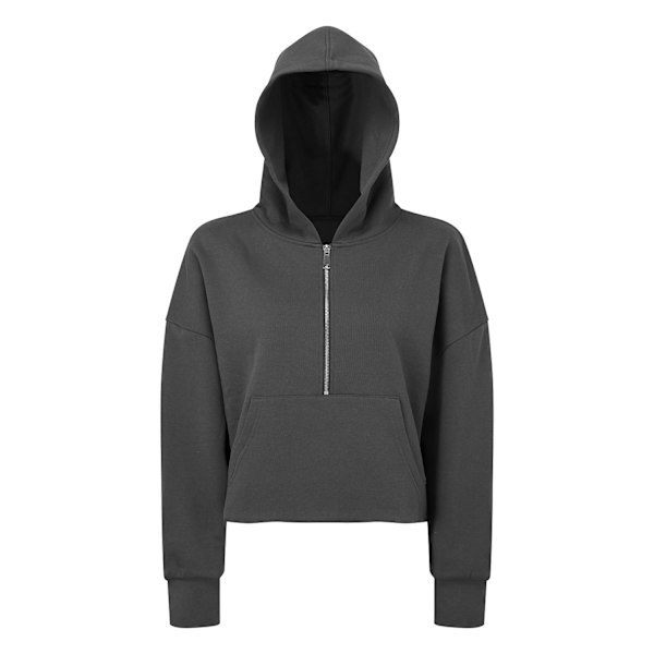 TriDri Dam/Kvinnor Halv Zip Hoodie 14 UK - 16 UK Charcoal Charcoal 14 UK - 16 UK