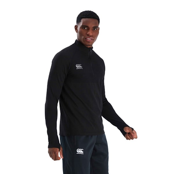 Canterbury Mens Zip Seamless Top XS-S Svart/Grå Black/Grey XS-S