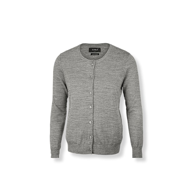 Nimbus Dam/Damer Phoenix Stickad Cardigan 2XL Grå Melange Grey Melange 2XL