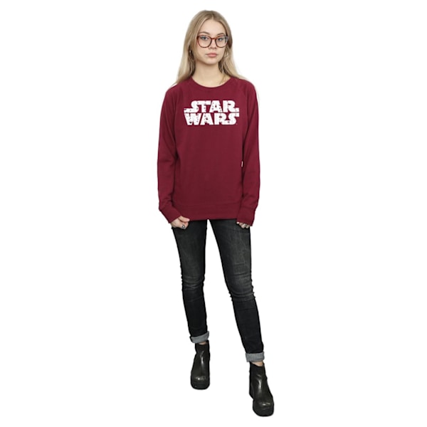 Star Wars Dam/Damer Jul-Logotyp Sweatshirt M Bourgogne Burgundy M