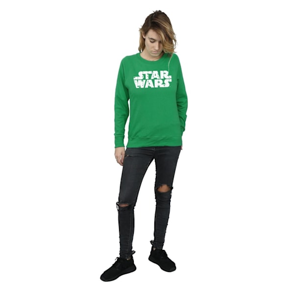 Star Wars Dam/Damer Jul-Logotyp Sweatshirt L Irländsk Grön Irish Green L