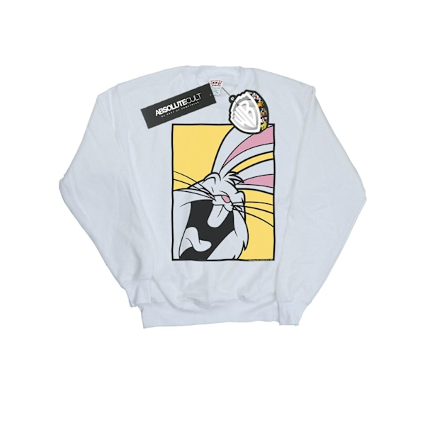 Looney Tunes Dam/Damer Bugs Bunny Skrattande Sweatshirt XL Vit White XL