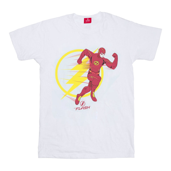DC Comics Boys The Flash Running Emblem T-Shirt 7-8 år Vit White 7-8 Years