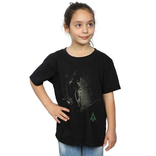 DC Comics Girls Arrow Hooded Focus Bomull T-shirt 7-8 år Svart Black 7-8 Years