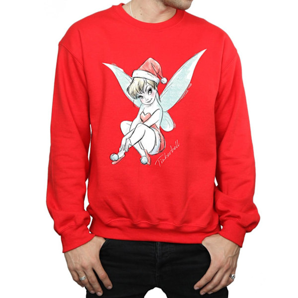 Disney Mens Tinkerbell Jul Fe Sweatshirt XL Röd Red XL