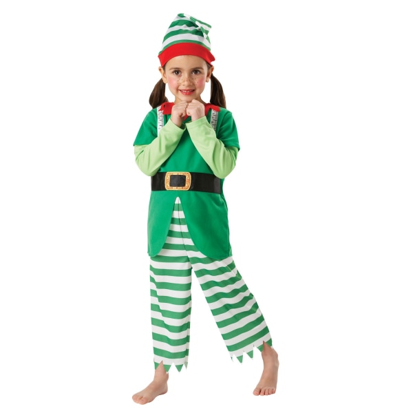 Bristol Novelty Barn/Barn Hjälpsam Elf Kostym L Grön/Röd Green/Red L