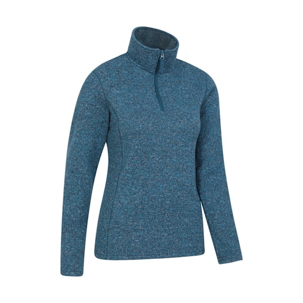 Mountain Warehouse Dam/Dam Idris Fleece Tröja med Halv Dragkedja Storlek 16 U Teal 16 UK