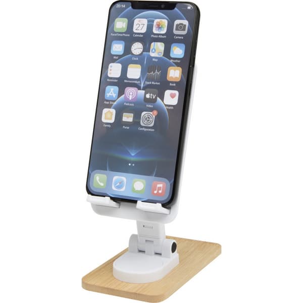 Floso Alfirk Bambu Vikbart Mobiltelefonställ One Size Vit White One Size