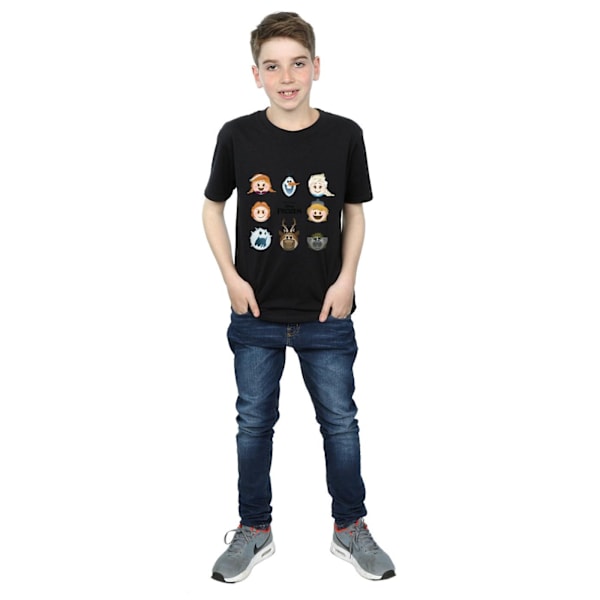 Frozen Boys Head Bomull T-shirt 7-8 år Svart Black 7-8 Years