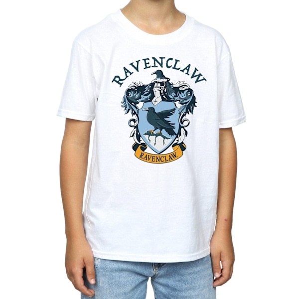 Harry Potter Boys Ravenclaw Bomull T-shirt 7-8 År Vit White 7-8 Years