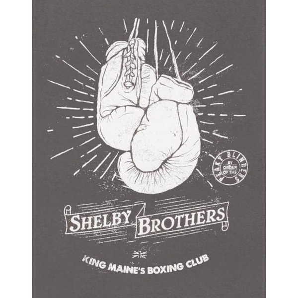 Peaky Blinders Mens Boxing Club Shelby Brothers T-Shirt XXL Grå Grey XXL