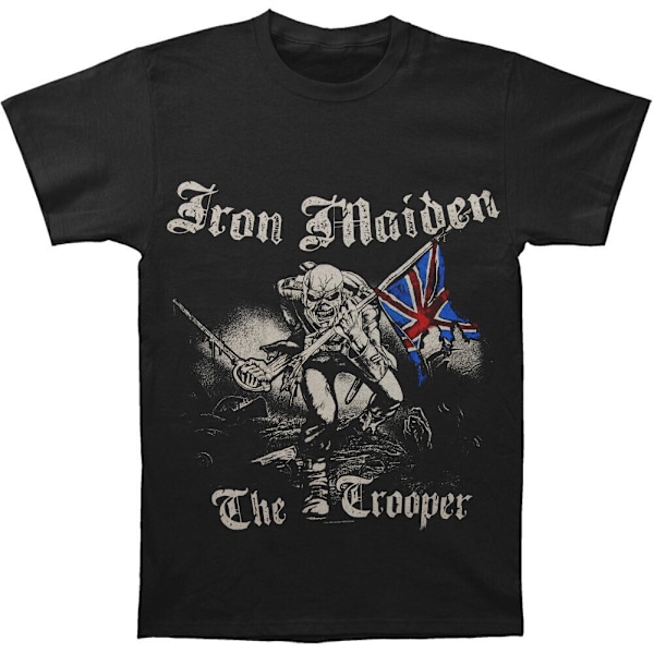 Iron Maiden Unisex Adult Sketched Trooper Back Print T-Shirt XL Black XL