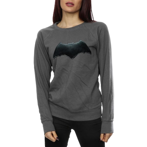 DC Comics Dam/Kvinnor Justice League Film Batman Emblem Sweatshirt Charcoal S