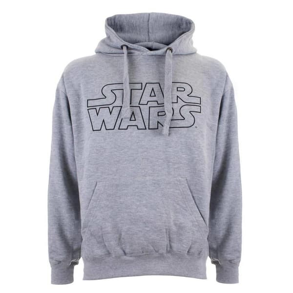 Star Wars Herr Hoodie med Logotyp M Grå Grey M