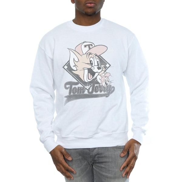 Tom And Jerry Herr Basebollkeps Sweatshirt S Vit White S