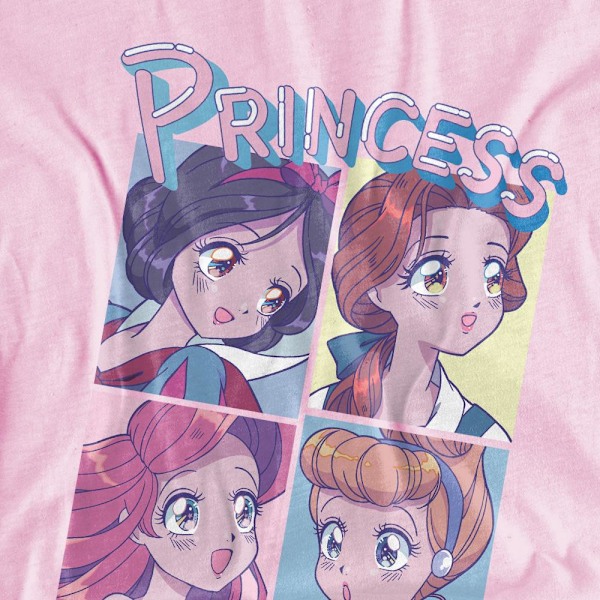 Disney Princess Barn/Barn Anime T-Shirt 9-11 År Ljusrosa Light Pink 9-11 Years