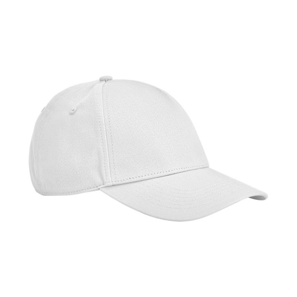 Beechfield Classic Organic Cotton Panelled Cap One Size Vit White One Size