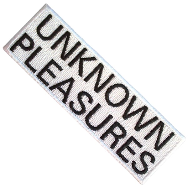 Joy Division Unknown Pleasures Vävd Text Stryk-På-Lapp En Storlek White/Black One Size