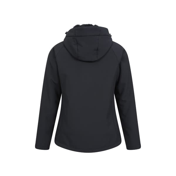 Mountain Warehouse Arctic Vattenavvisande Dunjacka med Fuskpälsfoder för Dam Jet Black 14 UK