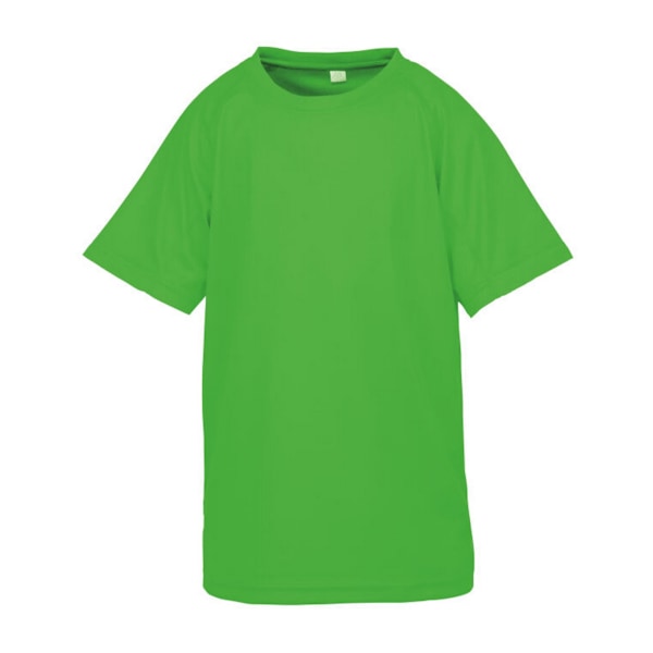 Spiro Impact Barn/Barn Junior Performance Aircool T-shirt Fluorescent Green 7-8 Years