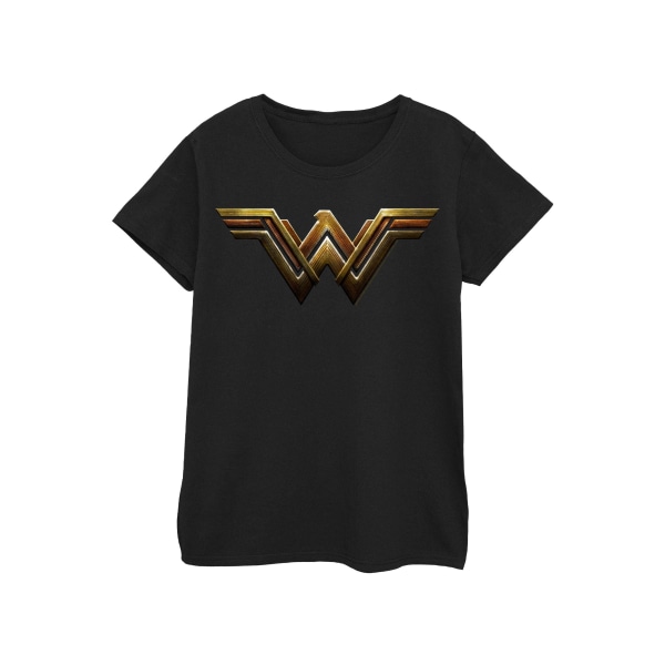 Wonder Woman Dam/Dam Logotyp bomull T-shirt L Svart Black L