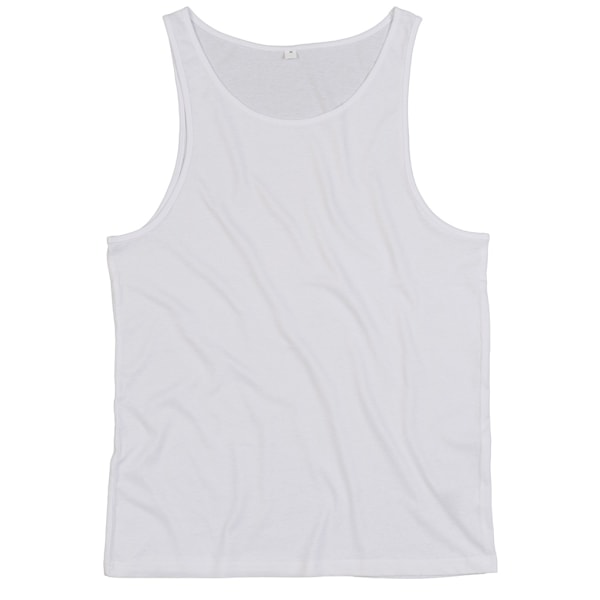 One By Mantis Unisex Drop Armhole Vest Top M Vit White M