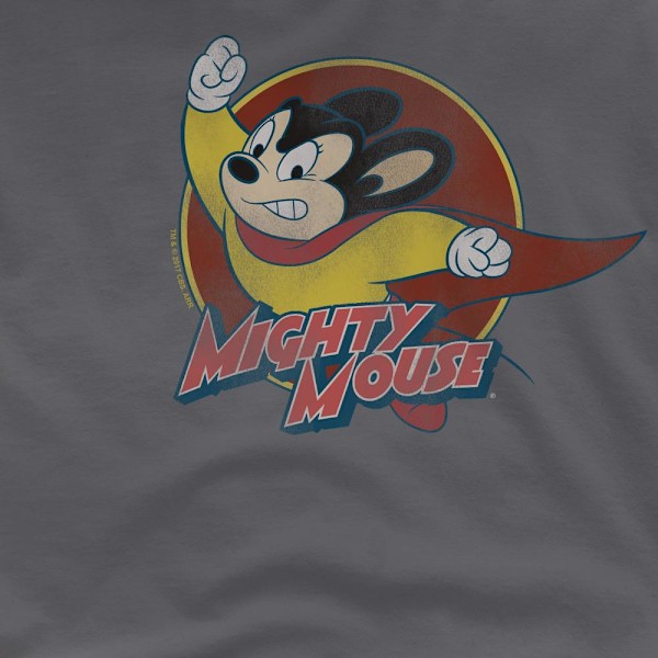 Mighty Mouse Herr Circle T-Shirt 4XL Kolgrå Charcoal 4XL