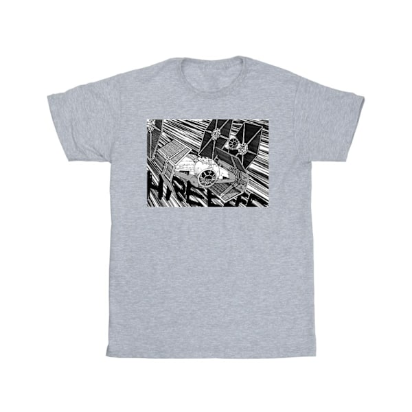 Star Wars Anime Plane T-shirt XL Sports Grey för män Sports Grey XL