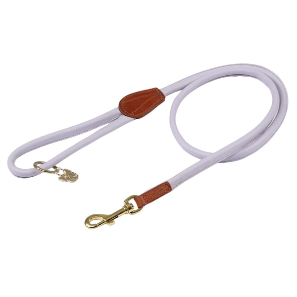 Digby & Fox Rullad Läder Hundkoppel En Storlek Lila Lilac One Size