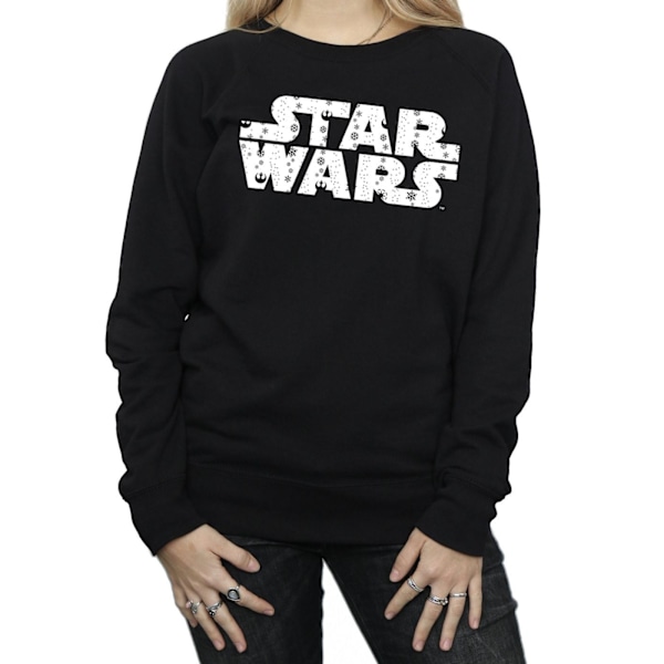 Star Wars Dam/Damer Jul-Logotyp Sweatshirt XXL Svart Black XXL