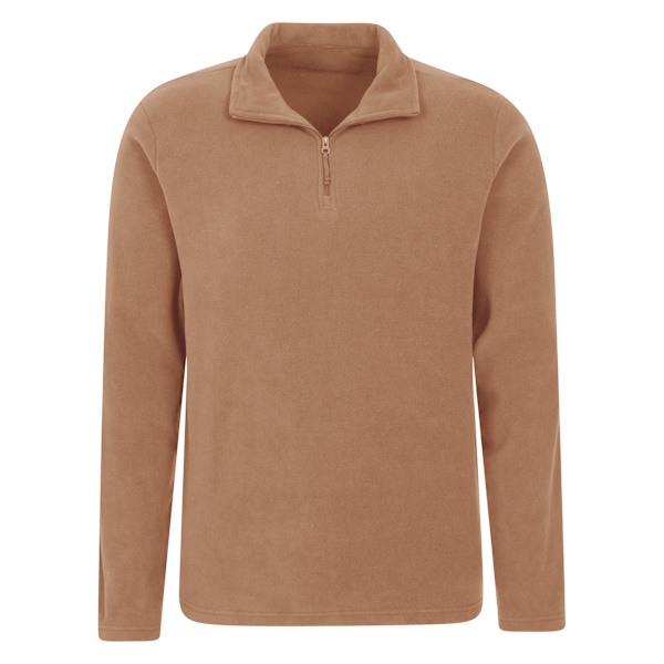 Mountain Warehouse Camber II Fleece Tröja med Halv Dragkedja Herr XXS Beige Beige XXS