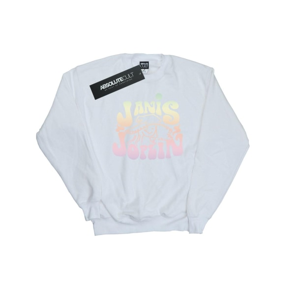 Janis Joplin Herr Pastell Logotyp Sweatshirt 5XL Vit White 5XL