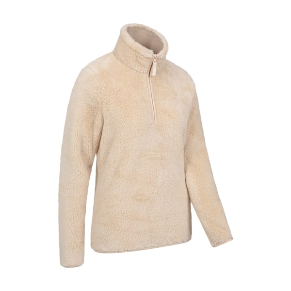 Mountain Warehouse Teddy Fleece Kvartär Zip Fleece för Kvinnor Beige 18 UK