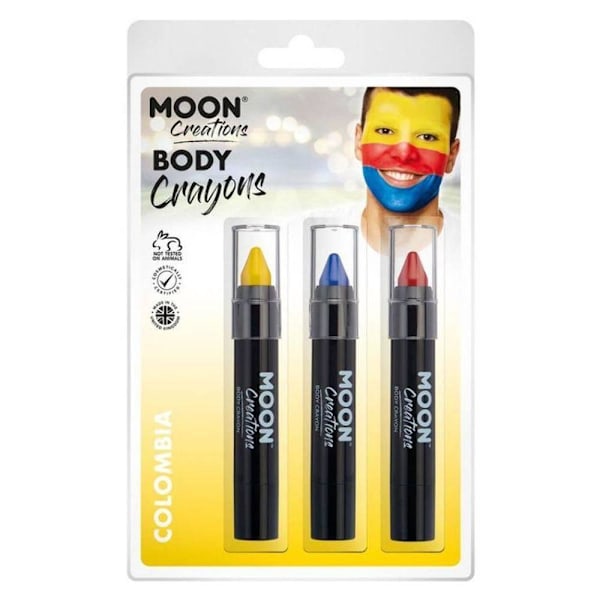 Moon Creations Logotyp Kroppskritor En Storlek Gul/Blå/Röd Yellow/Blue/Red One Size