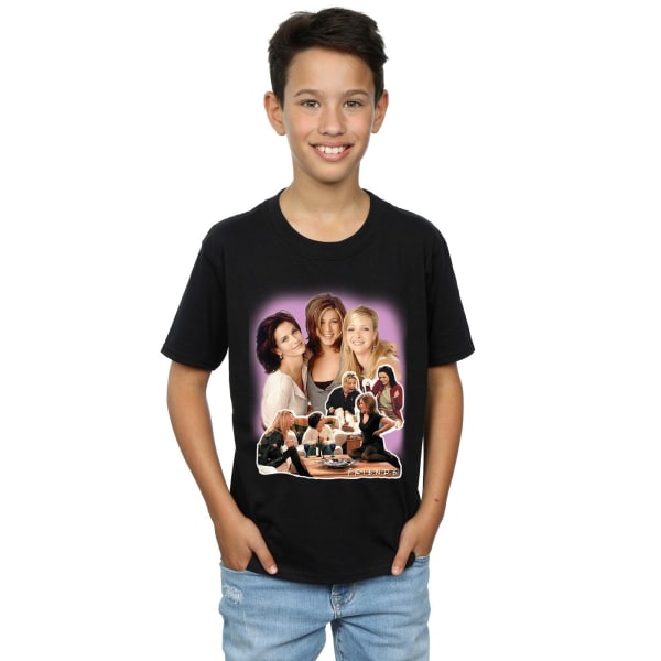 Friends Boys Girls Collage T-Shirt 7-8 Years Black Black 7-8 Years