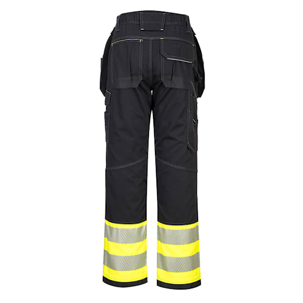 Portwest Herr PW3 Hi-Vis Holster Pocket Byxor 41R Gul/Svart Yellow/Black 41R