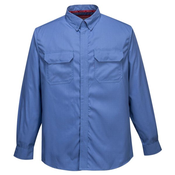 Portwest Bizflame Plus-skjorta för män, S, blå Blue S